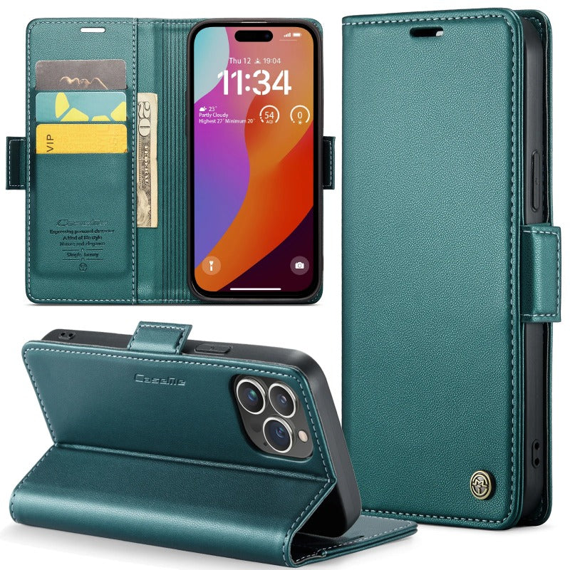 Leather Card holder Wallet Phone Case For iPhone