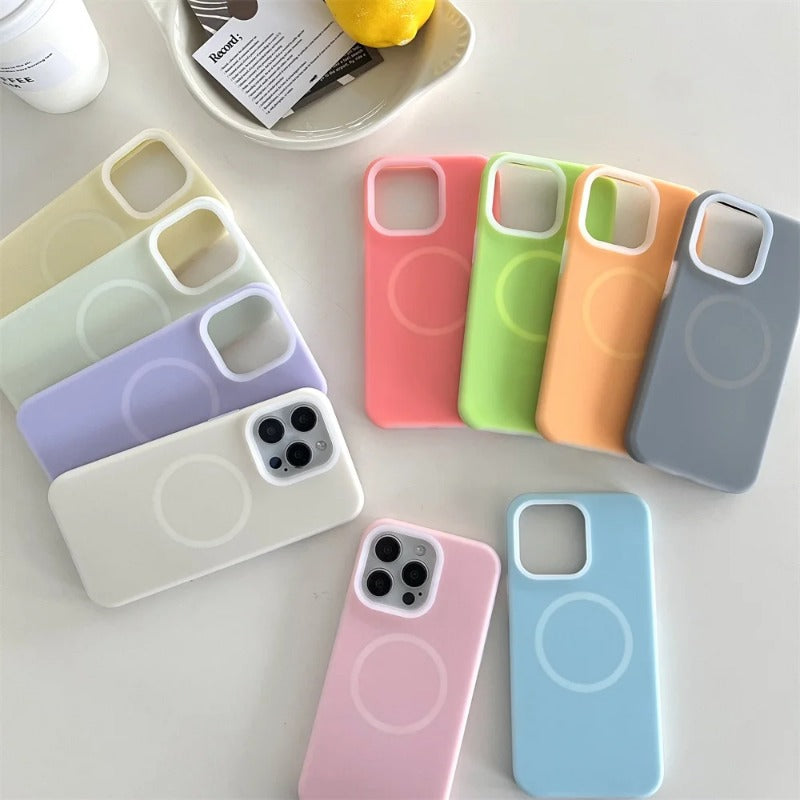 Fashion Jelly Liquid Silicone For Magnetic Charging Case For iPhone