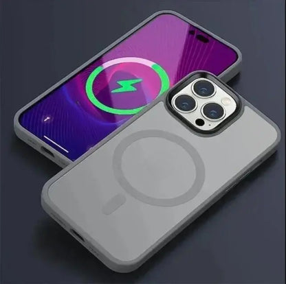 Matte Translucent Frosted For Magnetic Wireless Charging Phone Case For iPhone