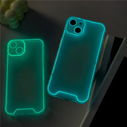 Night Light Luminous Clear Silicone Soft Phone Case For iPhone