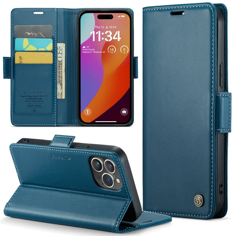 Leather Card holder Wallet Phone Case For iPhone