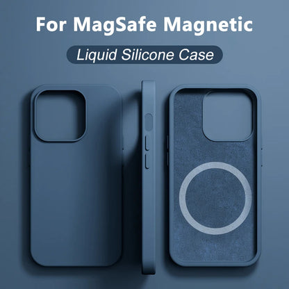 Original Liquid Silicone For Magnetic Wireless Charging Case For iPhone