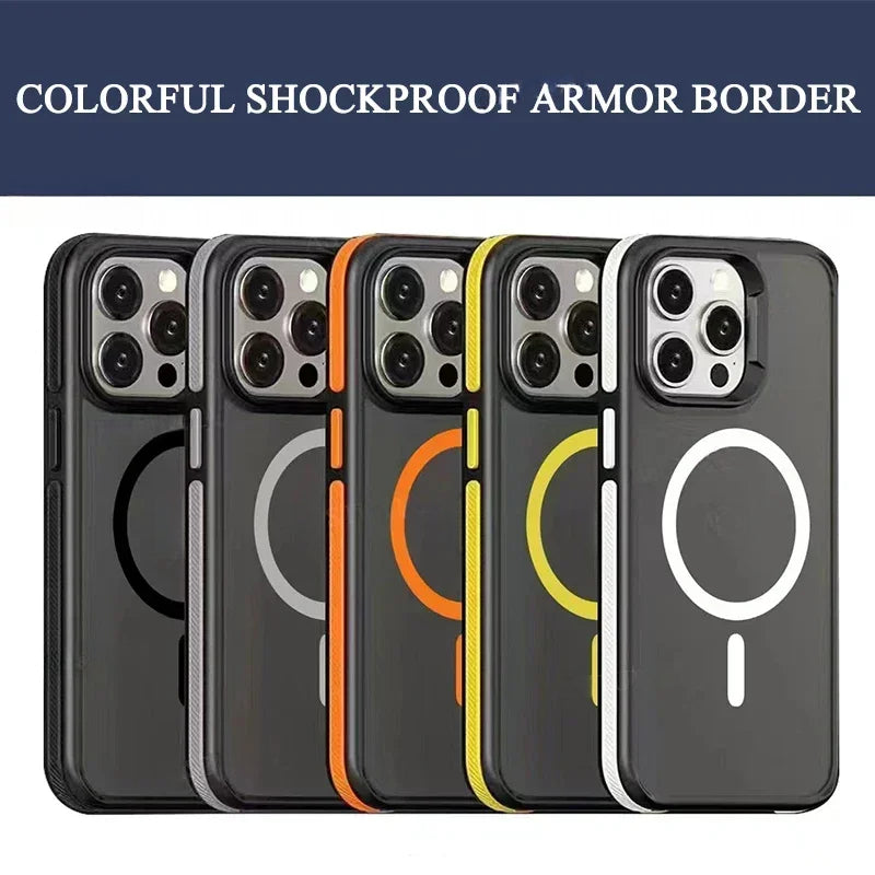 New Matte Frosted Magnetic Shockproof Phone Case For iPhone