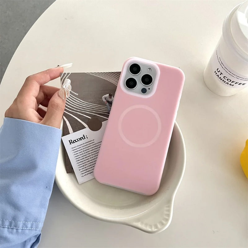 Fashion Jelly Liquid Silicone For Magnetic Charging Case For iPhone