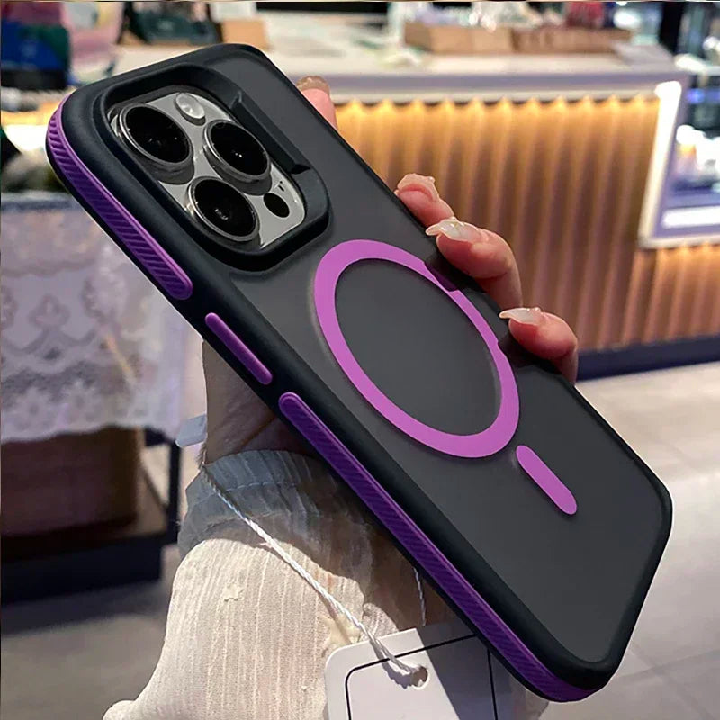 New Matte Frosted Magnetic Shockproof Phone Case For iPhone