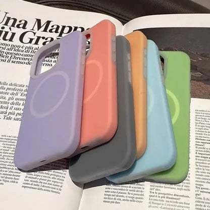 Fashion Jelly Liquid Silicone For Magnetic Charging Case For iPhone