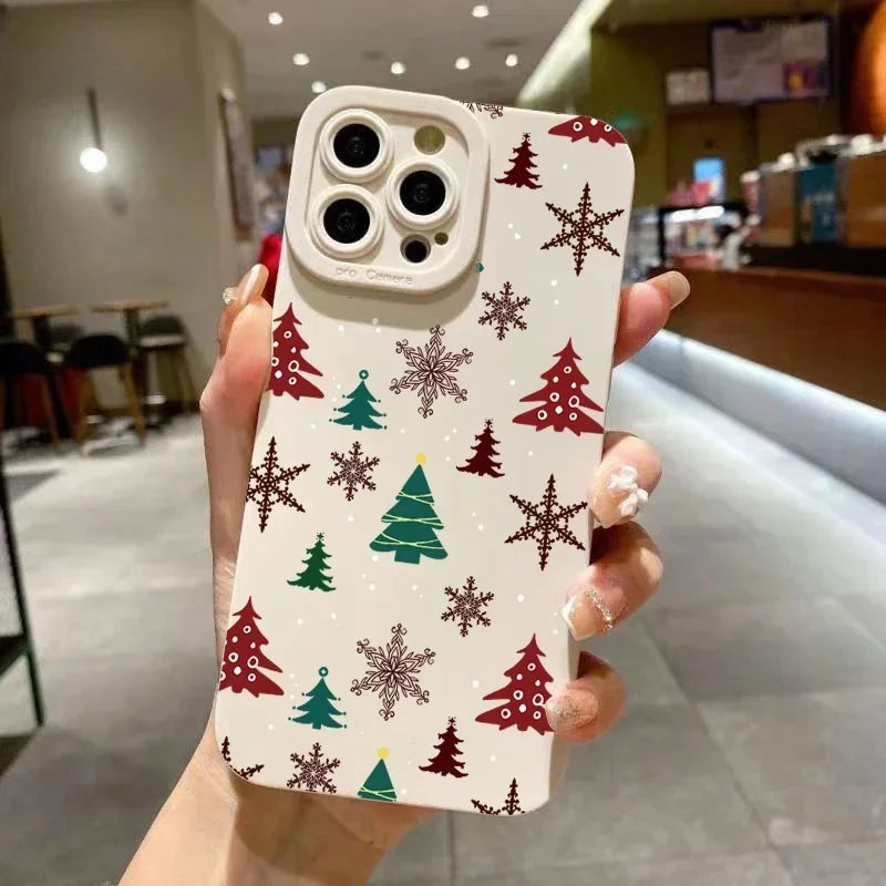 Funny New Year Christmas Tree Santa Phone Case for iPhone