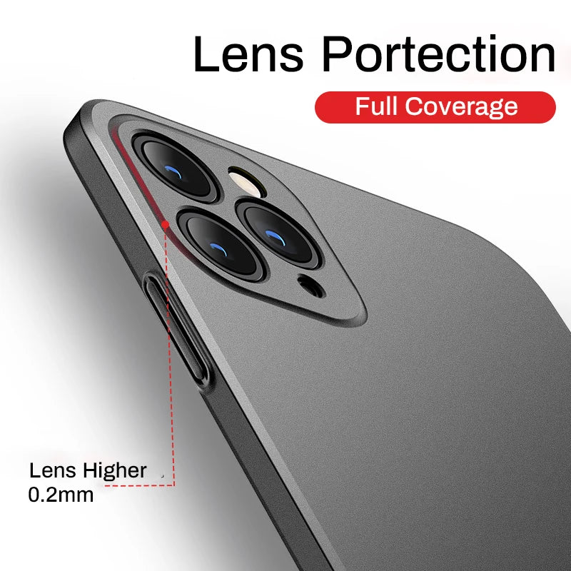 Luxury Matte Shockproof Hard PC Case For iPhone