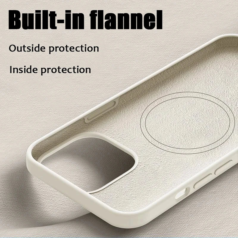 Original Liquid Silicone For Magnetic Wireless Charging Case For iPhone