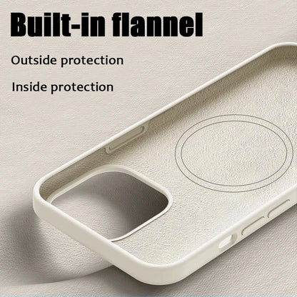 Original Liquid Silicone For Magnetic Wireless Charging Case For iPhone