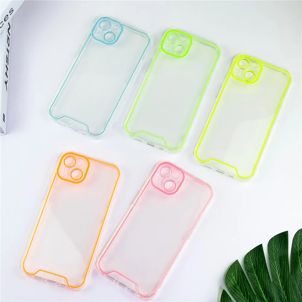 Night Light Luminous Clear Silicone Soft Phone Case For iPhone