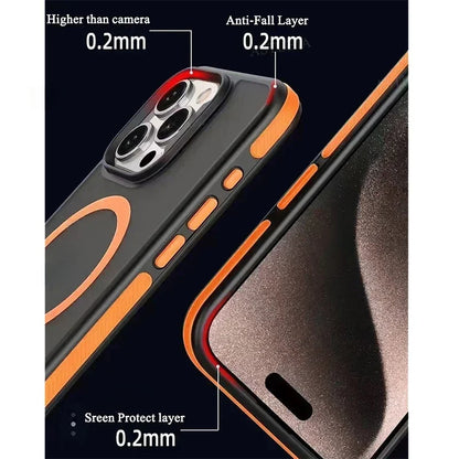 New Matte Frosted Magnetic Shockproof Phone Case For iPhone