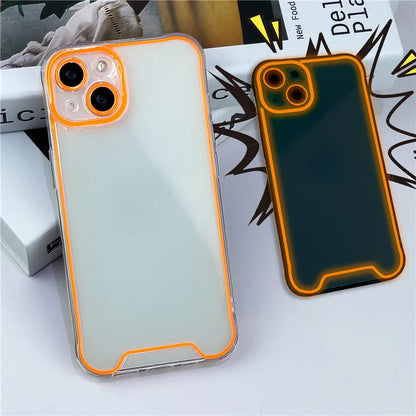 Night Light Luminous Clear Silicone Soft Phone Case For iPhone