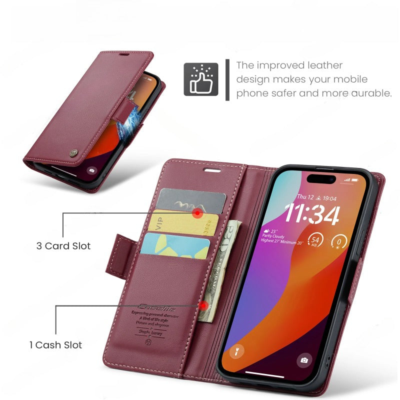 Leather Card holder Wallet Phone Case For iPhone