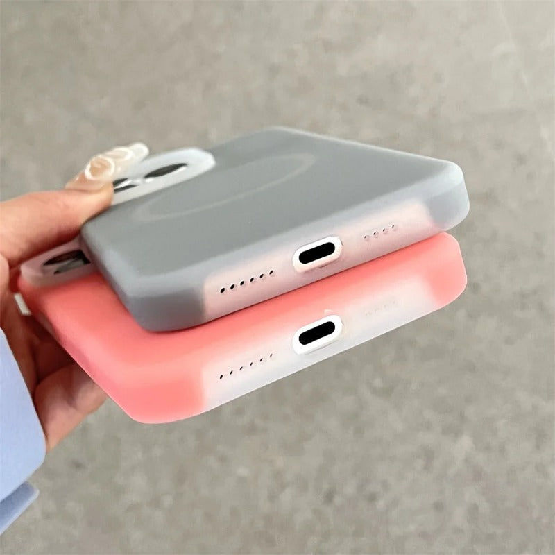 Fashion Jelly Liquid Silicone For Magnetic Charging Case For iPhone